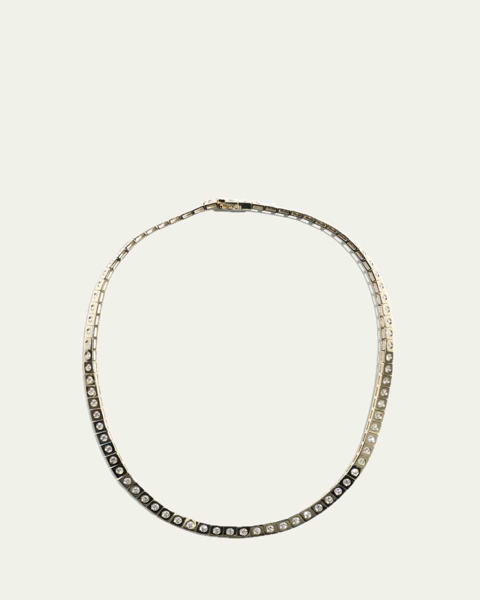 LEGGO 14K Gold Diamond Tennis Necklace